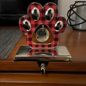 Plaid Paw Print Photo Frame